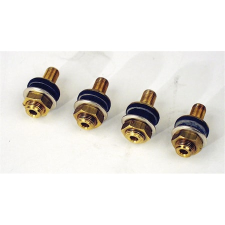 Slugfest Supplies 52-50265 Low Profile Brass Valve Stems, 4PK SL2621006