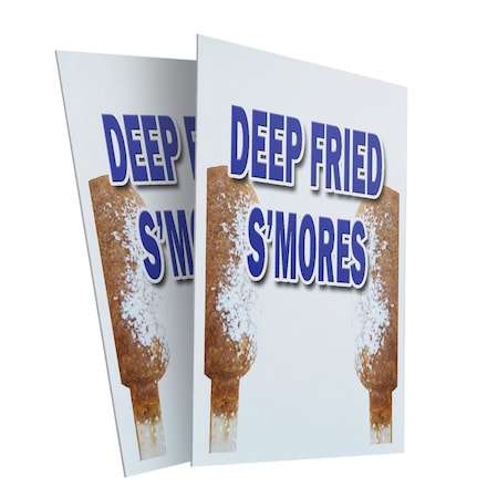 Signmission Deep Fried Smores, Plastic Signs Only 24 Inch x 36 Inch, Corrugated Plastic, 2PK CSB-2436-2PACK-Deep Fried Smores