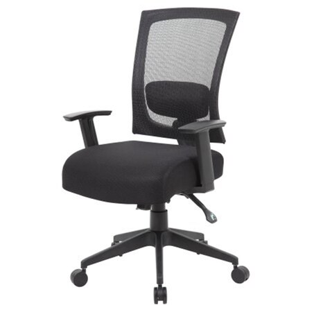 Guest Room 25 in. Bas Black Mesh Chair W - Seat Slider GU980386