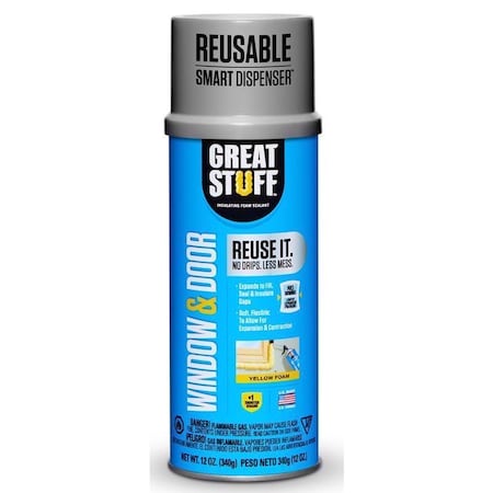 Great Stuff Smart Dispenser Yellow Polyurethane Insulating Foam Sealant 12 oz, 6PK 99108862