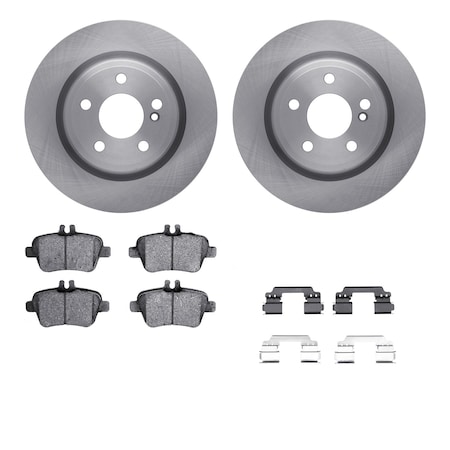 Dynamic Friction Co DFC Rotors with EURO 5000 Ceramic Brake Pads includes Hardware 6612-63460