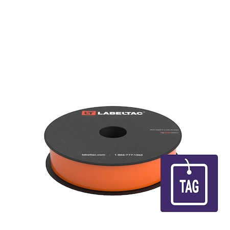 Labeltac Tear-Resistant Tag Stock 1in x 100ft LT4/LTPX, Orange LT106TAG