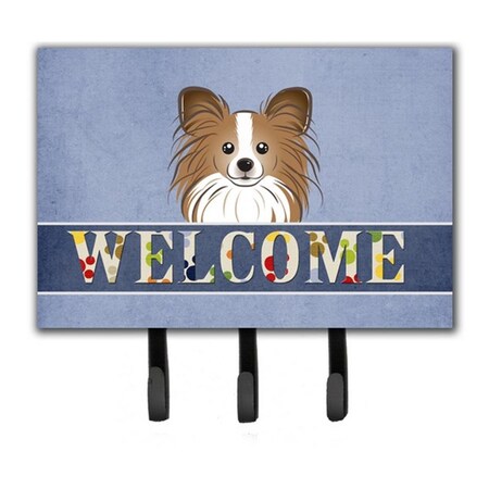 Carolines Treasures Papillon Welcome Leash and Key Holder BB1434TH68