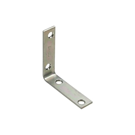 National Hardware V115 Series Corner Brace, 2-1/2 in L, 5/8 in W, 2-1/2 in H, Steel, Zinc, 4PK N113-233