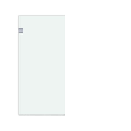 Fab Glass And Mirror Frameless Fixed Glass Shower Panel, SGCC Certified 3/8in Tempered Safety, R MSD1-24-76CH