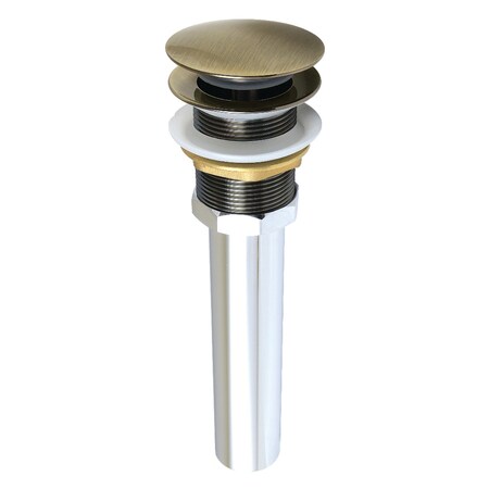Kingston Brass Brass Pop Up Drain for Cast Iron Utility Sink, Antique Brass GCL112AB