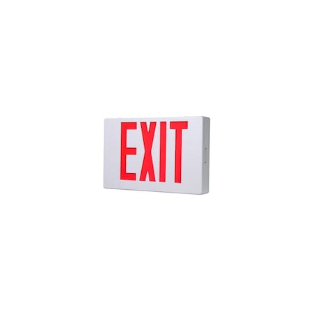 Cooper Lighting LED Exit Sign, AC, Red & White Thermoplastic APX6RG