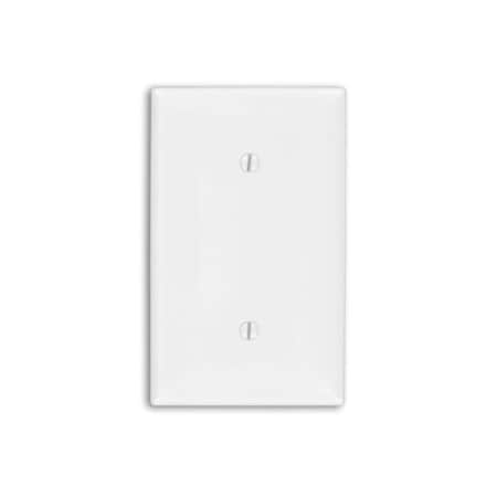 Leviton Blank Wallplate, Standard Size, Gang 1, White 80719-W
