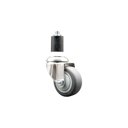 Service Caster 3 Inch 316SS Thermoplastic Rubber Wheel Swivel 1-7/8 Inch Expanding Stem Caster SCC-SS316EX20S314-TPRB-178