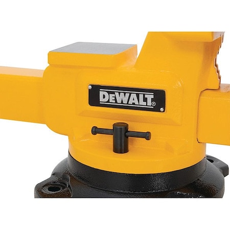 Dewalt Bench Vise, Iron; Steel, Black; Yellow DXMF06BV