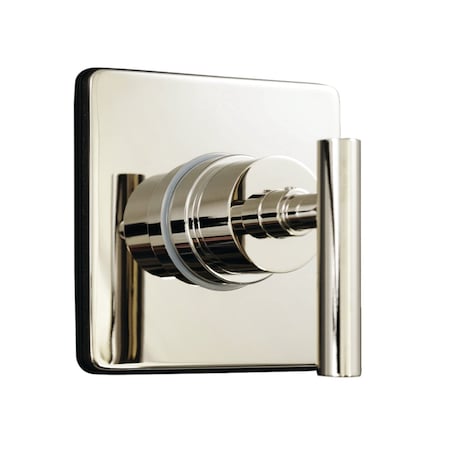 Kingston Brass Single-Handle Three-Way Diverter Valve with Square Trim Kit, Polished Nickel KS3046CML
