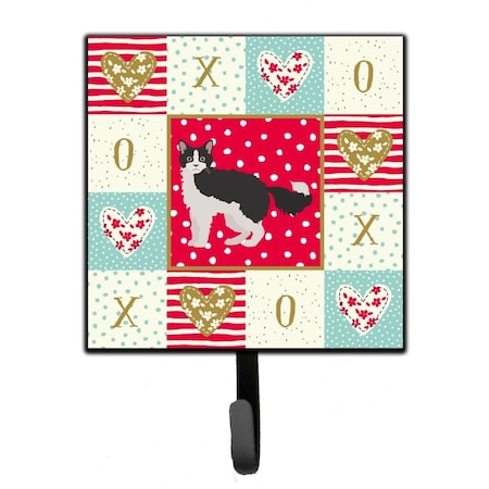 Carolines Treasures 4.25 x 1 x 7 in. La Perm No.1 Cat Love Leash or Key Holder CK5636SH4