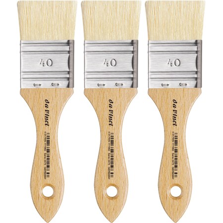 Da Vinci MAESTRO2 Mottler Brush, Natural Bristle, Acrylic & Oil, Flat, Series 2475, Size 40, 3PK VA-2475_40