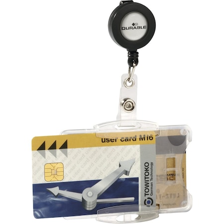 Durable Office Products ID Badge Holder, 2-3/4" L, Dual, PK10 821919