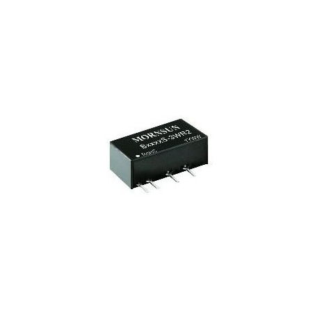 Mornsun DC/DC CONVERTER, +12V, DIP, 4P, 3W, fixed input voltage, isolated and unregulated B1212S-3WR2