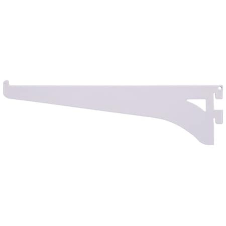 Prosource Heavy-Duty and Single Track Shelf Bracket, 62 lb/Pair, 8 in L, 2-3/8 in H, Steel, White 25217PHL-PS