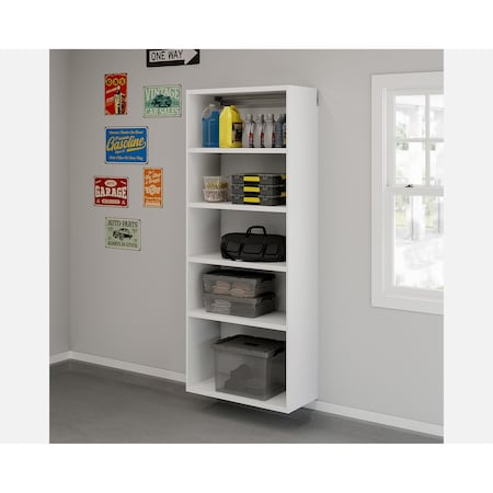Sauder Garagecore 83in H x 15in D Shelf White 3a 441602