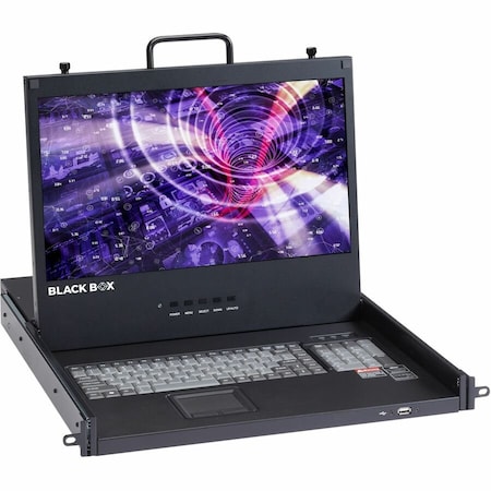 Black Box BLACK BOX KVM LCD CONSOLE TRAY - 17-IN., SINGLE-RAIL, TOUCHPAD, LED BACKLIGHT, USB, HDMI KVT617A