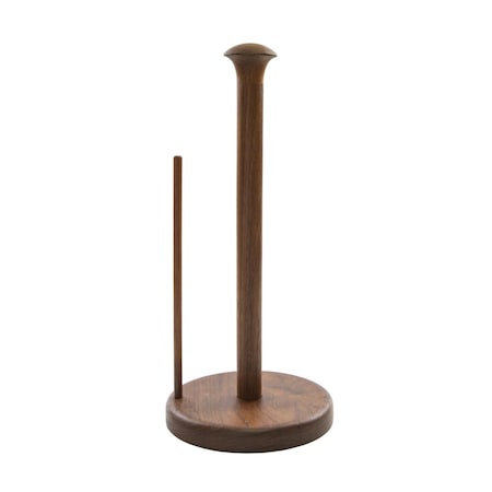 Homeroots Free Standing 5.88in Wood Paper Towel Holder 478233