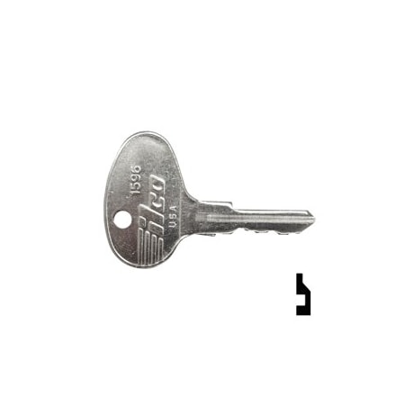 Ilco Unican Mitsubishi Lift Truck Key Blanks, 10PK 1596