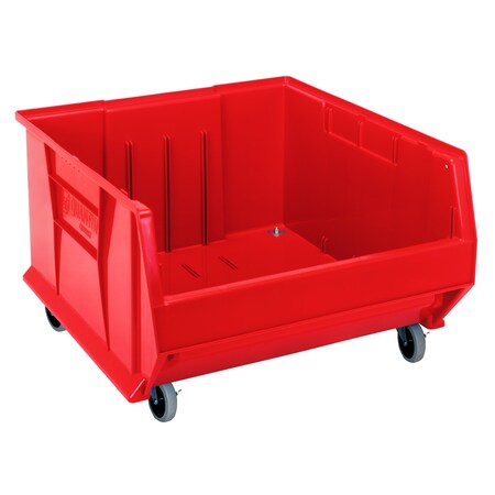 Quantum Food Service QUS967MOB RD Hulk Mobile Stack Shelf Container - 23 7/8 x 22 1/2, Red