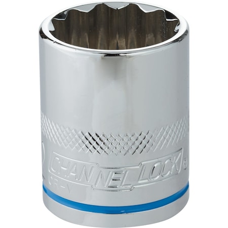 Channellock 1/2'' Drive 22 mm 12-Point Shallow Metric Socket 397725