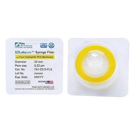 Foxx Life Sciences Syringe Filters, PK100 741-2215-FLS