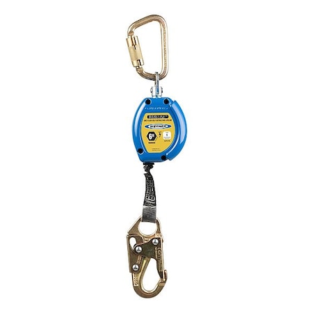 Werner R5900 Self-Retracting Lifelines, Carabiner, Steel, 1 Leg(s), 400 lb Weight Capacity R590006