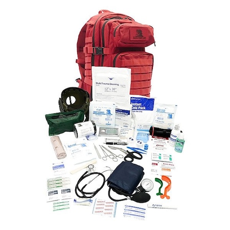 Elite First Aid Tactical Trauma Kit Red - Advanced FA138R-ADV-GR