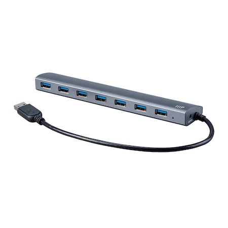 Monoprice USB 3.0 7-port Aluminum Hub_ with AC Adapter 21672