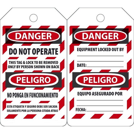 Accuform DangerTag, Bilingual, 5-1/4"x3-1/4", PK25 TSP101CTP