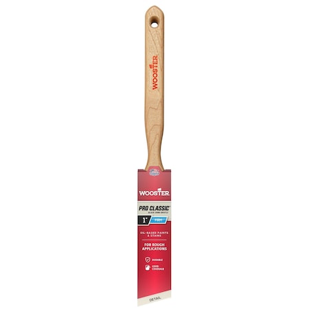 Wooster 1" Angle Sash Soft, China Hair Bristle, Paint Brush, Sealed Maple Wood Handle Z1293-1