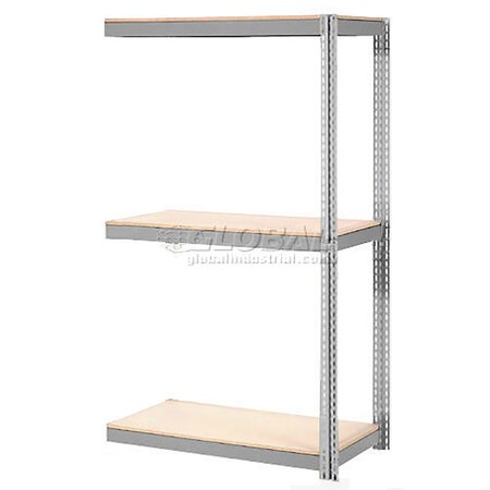 Global Industrial 3 Shelf Standard Duty Boltless Shelving Add On 48"Wx36"Dx84"H, Laminate Deck B3154051