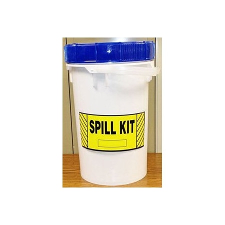 M&B Absorbents Spill Kit, 6 Gal. Bucket, White, 16 16330