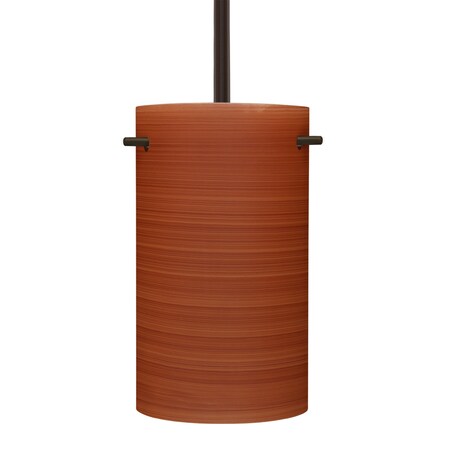 Besa Lighting Besa Tamburo 5 Stem Pendant, Cherry, Bronze Finish, 1x 100W MAX E26 Base 1TT-4005CH-BR