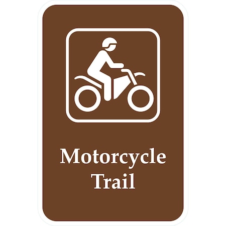 Lyle Motorcycle Trail (W/Sym), 12x18, Engineer Grade, Brown G-3594-EG_12x18