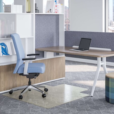 Deflecto OceanMat for Low Pile Carpet, 45x53 w/Lip CM1K232OCB