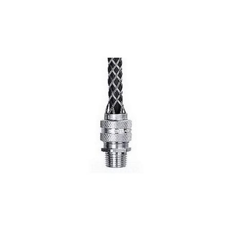 Hubbell Wiring Kellems Wire Management, Deluxe Cord Grips, Straight Male, .625-.750 in, 1/2 in with Mesh 74011247