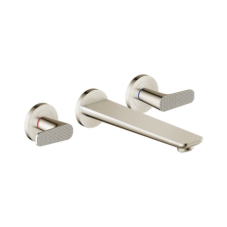 Axor Citterio C 3-Hole Wall-Mounted Tub Filler- Cubic Cut in Polished Nickel 49483831