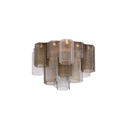 Corbett Lighting Helsinki 4 Light Semi Flush in Vintage Gold Leaf 516-19-VGL