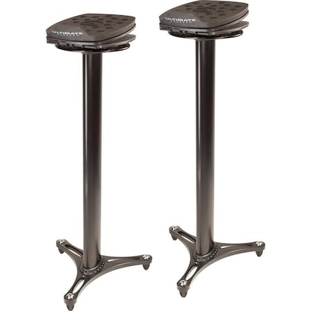 Ultimate Support MS Series Professional Column Studio Monitor Stand with Adjustable Angle and Axis, Acoustic Foam Pl MS100B