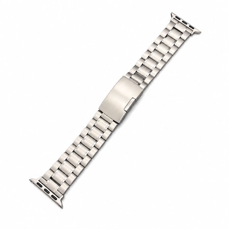 Elegani Stainless Steel Replacement Band with Clasp Compatible with Apple Watch 40mm, Silver B5LS-SLV-40mm