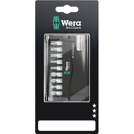 Wera Bit-Check 10 Universal 5 SB, 10 pieces 5073416001