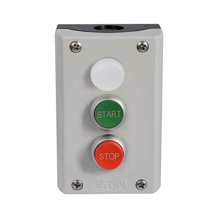 Eaton Control Station, Feed-Thru, Polycarbonate M22-C3-M2V