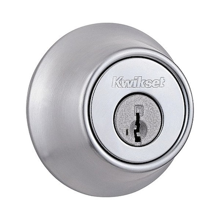 Kwikset Single Cylinder Deadbolt, 1" L Throw, Zinc 660-26D-SMT-RCAL-RCS/5303-K3