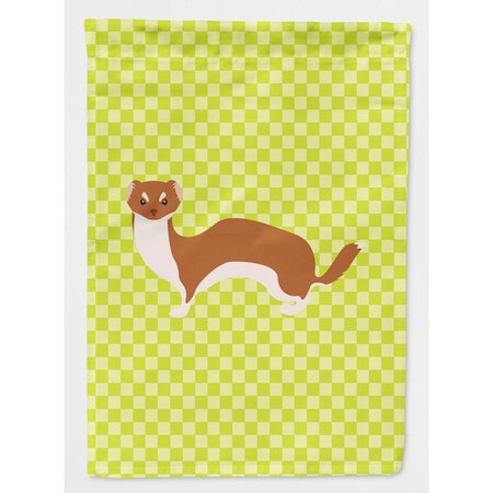 Carolines Treasures Weasel Green Flag Canvas House BB7696CHF