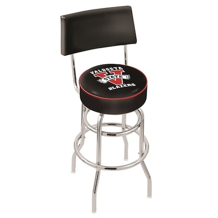 Holland Bar Stool Co 25" Chrome 2-Ring Valdosta State Swivel Bar Stool, Back L7C425ValdSt
