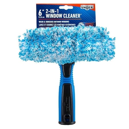 Unger Industrial Unger Professional 2-In-1 Window Cleaner, 6 in L Head, Plastic Head, 3.54 in L 981600