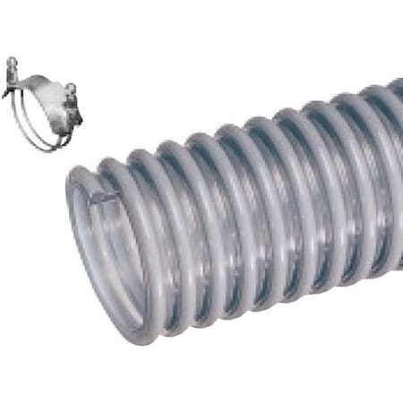 Kuriyama W Series 10 in. ID and 20 ft Standard Length Heavy Duty PVC Liquid Suction Hose W1000X20