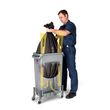 Rubbermaid Commercial GALLON SLIM JIM WITH VENTING CHANNELS SMFG354007GRN